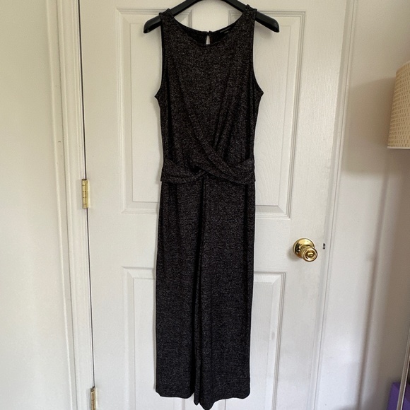 Banana Republic Luxespun TwistedJumpsuit, Heather Grey/Charcoal, XXS, Like New - Picture 3 of 8